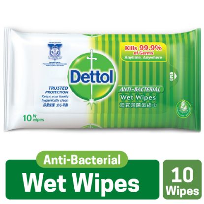 Picture of Dettol Antibacterial Disinfectant Wet Wipes Single Pack