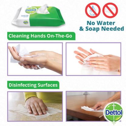 Picture of Dettol Antibacterial Disinfectant Wet Wipes Single Pack