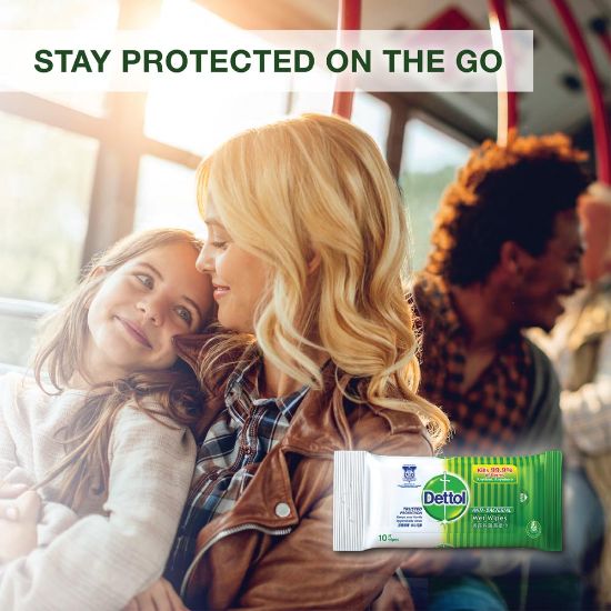Picture of Dettol Antibacterial Disinfectant Wet Wipes Single Pack