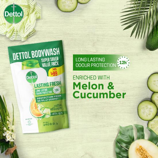 Picture of Body Wash Refill Lasting Fresh with Refreshing Melon & Cucumber Fragrance, 12 Hours Odour Protection 170ml Shower Gel