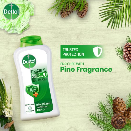 Picture of Dettol Antibacterial Body Wash Original Pine 250ml Shower Gel