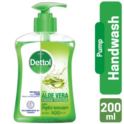 Picture of Dettol Handwash Aloe Vera 200ml Pump, Liquid Soap with Aloe Vera Extract