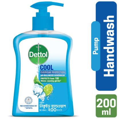 Picture of Dettol Handwash Cool 200ml Pump Liquid Soap