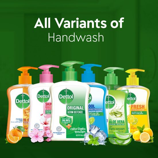 Picture of Dettol Handwash Original 200ml Pump, Liquid Soap with protection from 100 illness-causing germs