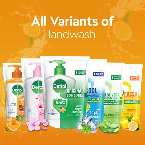 Picture of Dettol Handwash Re-energize 170ml Refill, pH-Balanced Liquid Soap formula