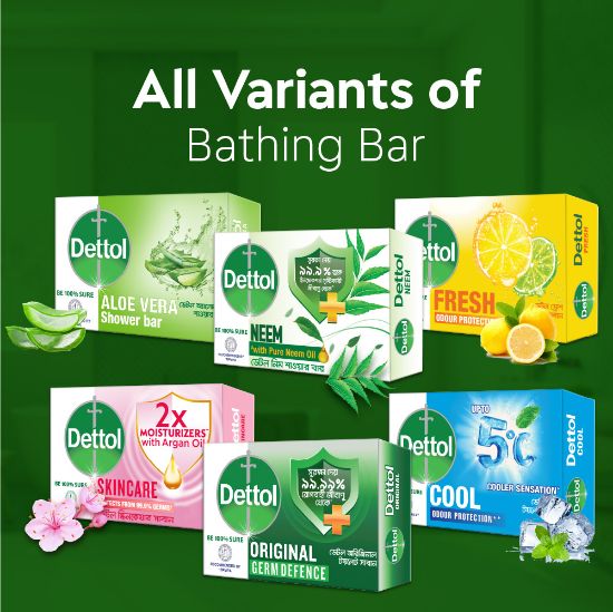 Picture of Dettol Soap Original Pack of 3 (75gm X 3), Bathing Bar Soaps with protection from 100 illness-causing germs