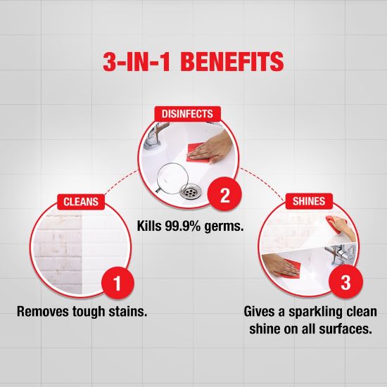 Picture of Harpic Bathroom Cleaner Liquid for Floor, Basin & Tiles, Rose Fragrance- 500ml