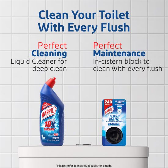 Picture of Harpic Flushmatic 50gm in-Cistern Toilet Cleaner, Automatic Cleaning with Every Flush