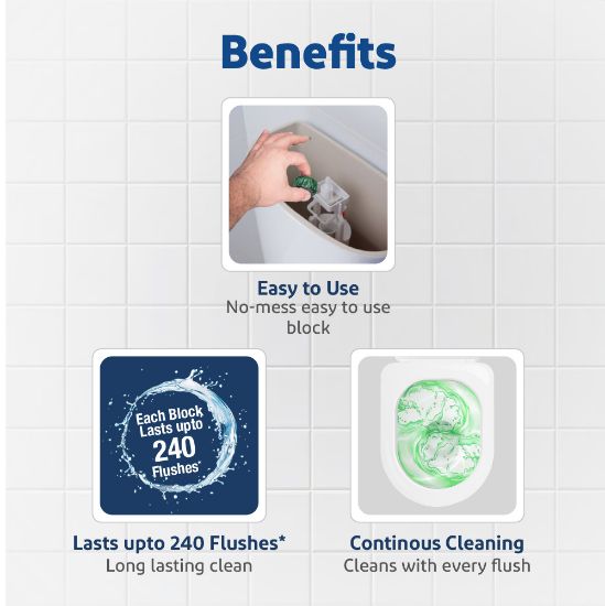 Picture of Harpic Flushmatic Citrus In Cistern Toilet Cleaner Blocks (100g) 2pcs
