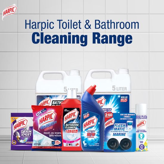 Picture of Harpic Toilet Cleaner 2L (1L X 2), Double Pack Original Power Plus 1010 Stain Remover