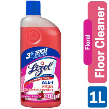 Picture of Lizol Disinfectant Floor & Surface Cleaner 1L Floral, Kills 99.9% Germs