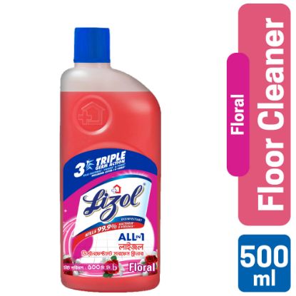 Picture of Lizol Disinfectant Floor & Surface Cleaner 500ml Floral, Kills 99.9% Germs