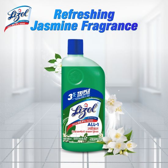 Picture of Lizol Disinfectant Floor & Surface Cleaner 500ml Jasmine, Kills 99.9% Germs