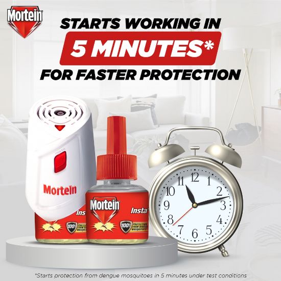 Picture of Mortein Mosquito Repellant Machine+Refill Combo Pack 45ml |100% Dengue Protection