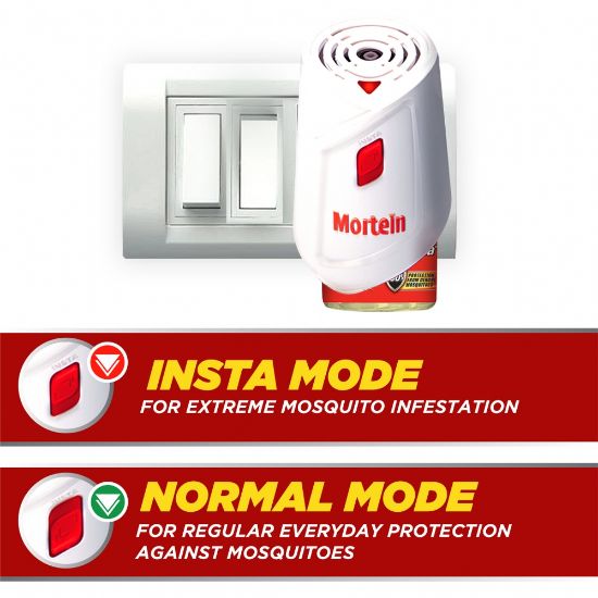 Picture of Mortein Mosquito Repellant Machine+Refill Combo Pack 45ml |100% Dengue Protection