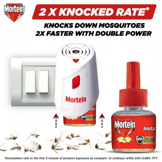 Picture of Mortein Mosquito Repellant Machine+Refill Combo Pack 45ml |100% Dengue Protection