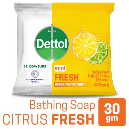 Picture of Dettol Mini Soap Fresh Citrus 30g with Odour Protection