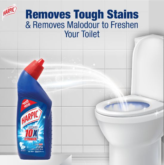 Picture of Harpic Toilet Cleaner Liquid 250ml Original Power Plus 1010 Stain Remover