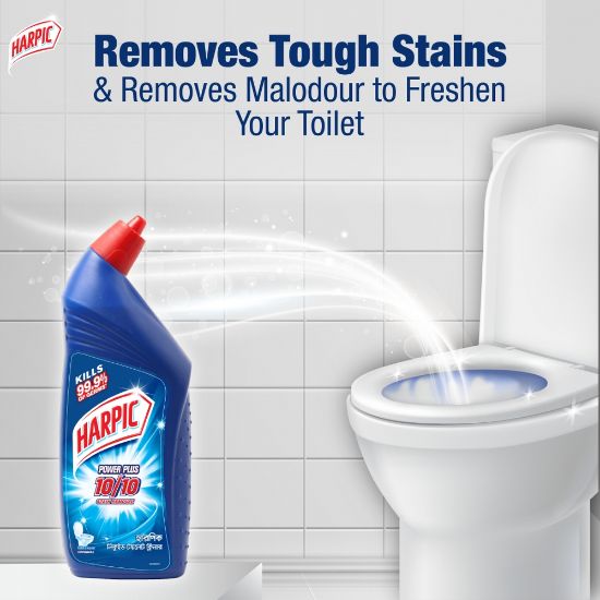 Picture of Harpic Toilet Cleaner 2L (1L X 2), Double Pack Original Power Plus 10/10 Stain Remover