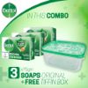 Picture of Dettol Soap Original Pack of 3 (75gm X 3), Bathing Bar Soaps with Free Tiffin Box