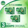 Picture of Dettol Soap Original Pack of 3 (75gm X 3), Bathing Bar Soaps with protection from 100 illness-causing germs