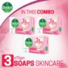 Picture of Dettol Soap Skincare Pack of 3 (75gm X 3), 2X Moisturizers with Argan Oil Bathing Bar