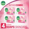 Picture of Dettol Soap Skincare Quad Pack (125gm X 4), 2X Moisturizers with Argan Oil Bathing Bar