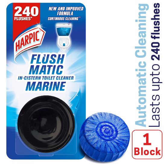 Picture of Harpic Flushmatic 50gm in-Cistern Toilet Cleaner, Automatic Cleaning with Every Flush