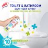 Picture of Harpic Toilet Seat Sanitizer Spray, Kills 99.9% Germs on Toilet Seat Covers, Basin Tap and Doorknob in 10 seconds, Citrus Fresh, 90ml