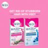 Picture of Veet Wax Strips for Bikini Line, Underarm, Upper Lips & Facial Hair, 16 One-Side Strips (2 Strips Patched Together X 8) & 3 Perfect Finish Wipes for Long Lasting Smoothness, Normal Skin, Made in France